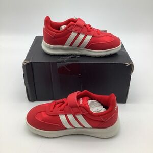 Adidas Run 70s 2.0‎ EL I Toddler Sneakers Red White Athletic Shoes Size 8.5 New